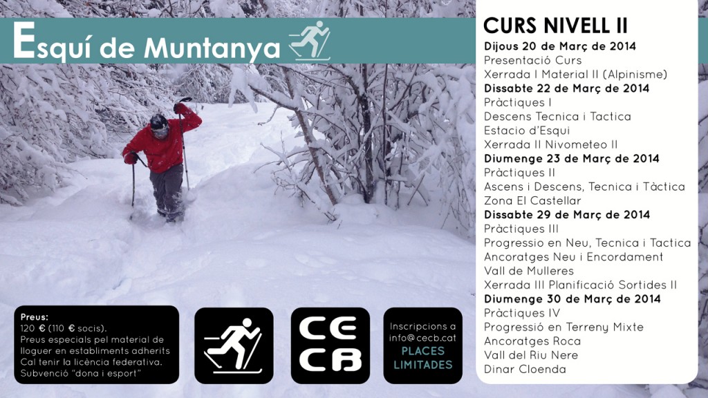 NIVELL II ESQUI DE MUNTANYA CECB CURS 2014