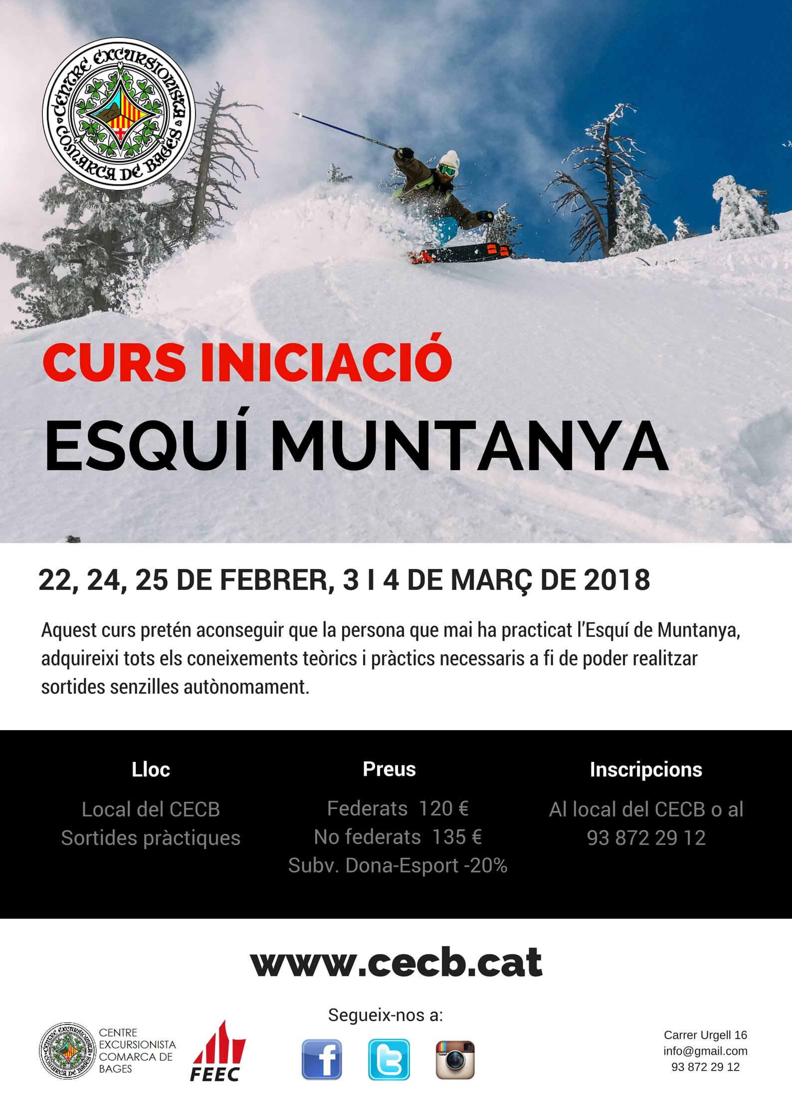 Curs iniciació esquí muntanya