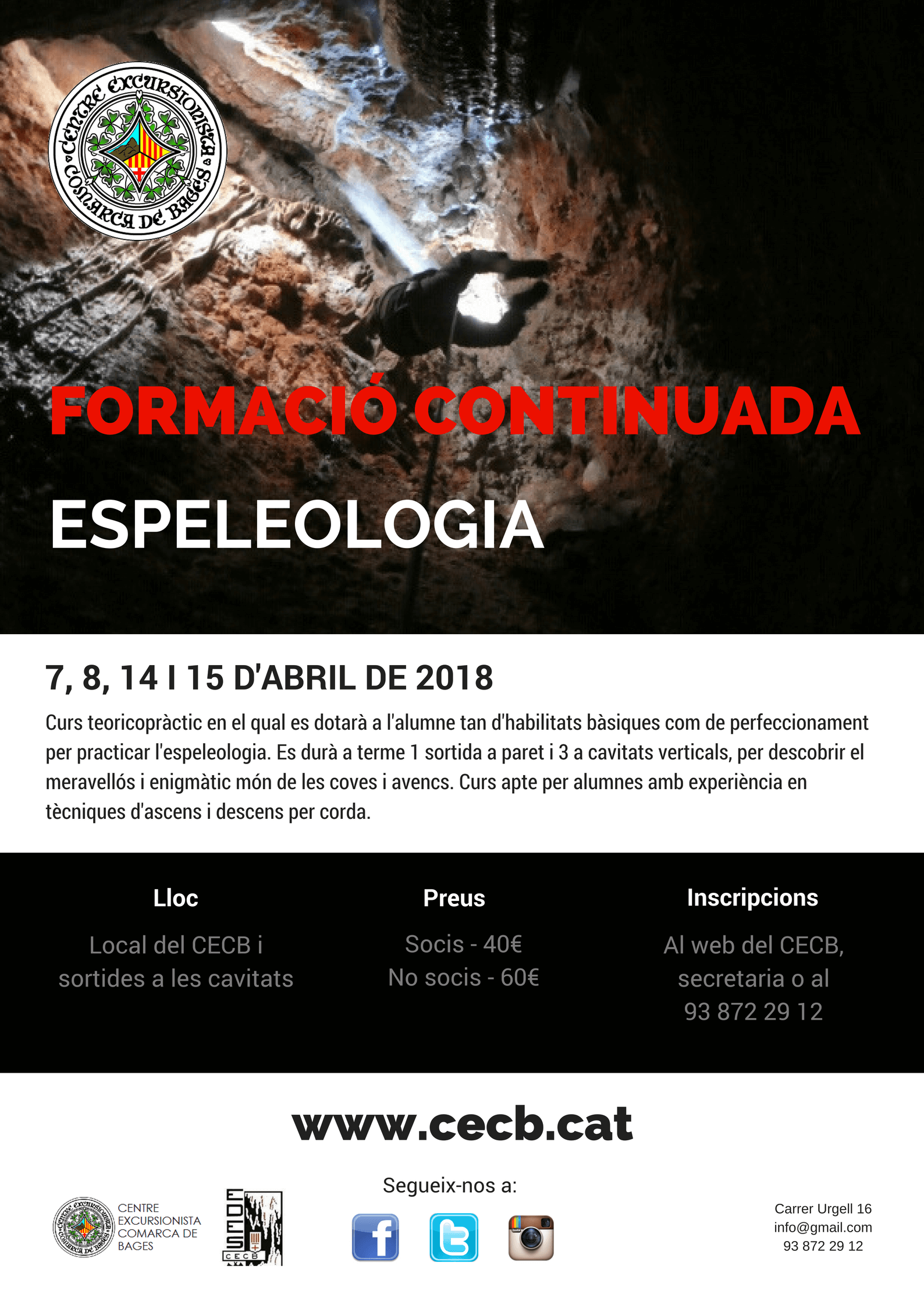 Formació continuada espeleologia
